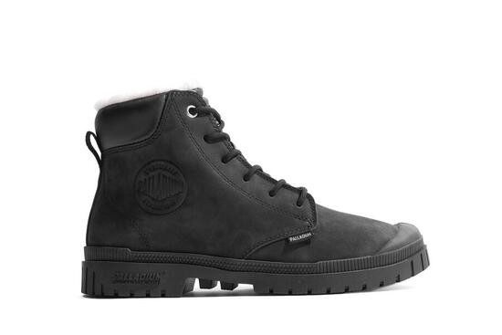 Palladium SP20 Cuff Leather Waterproof WL zwarte schoenen