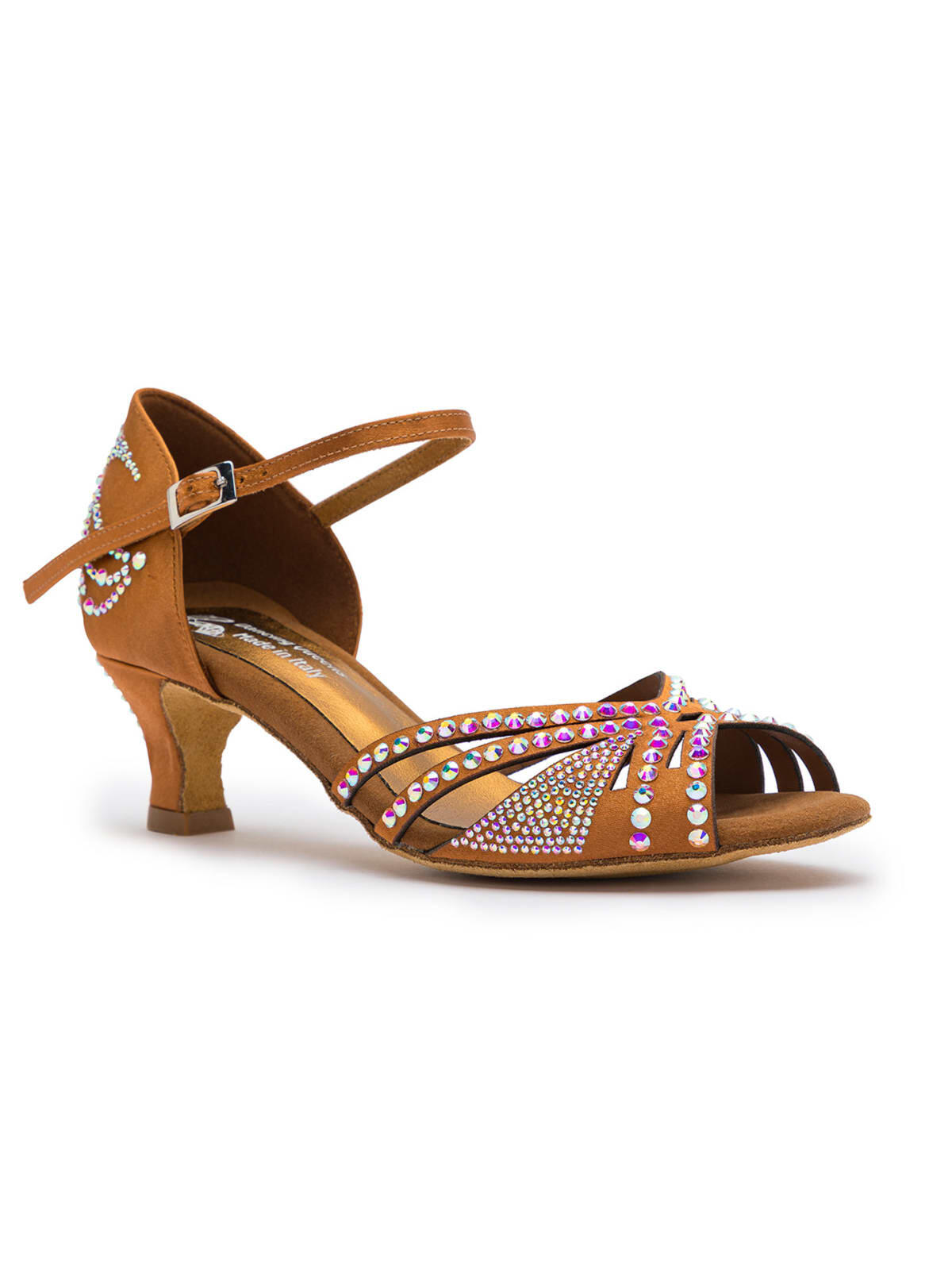 Sparkle Shine chaussures de danse en satin bronze - 5.0 cm flare 4/9