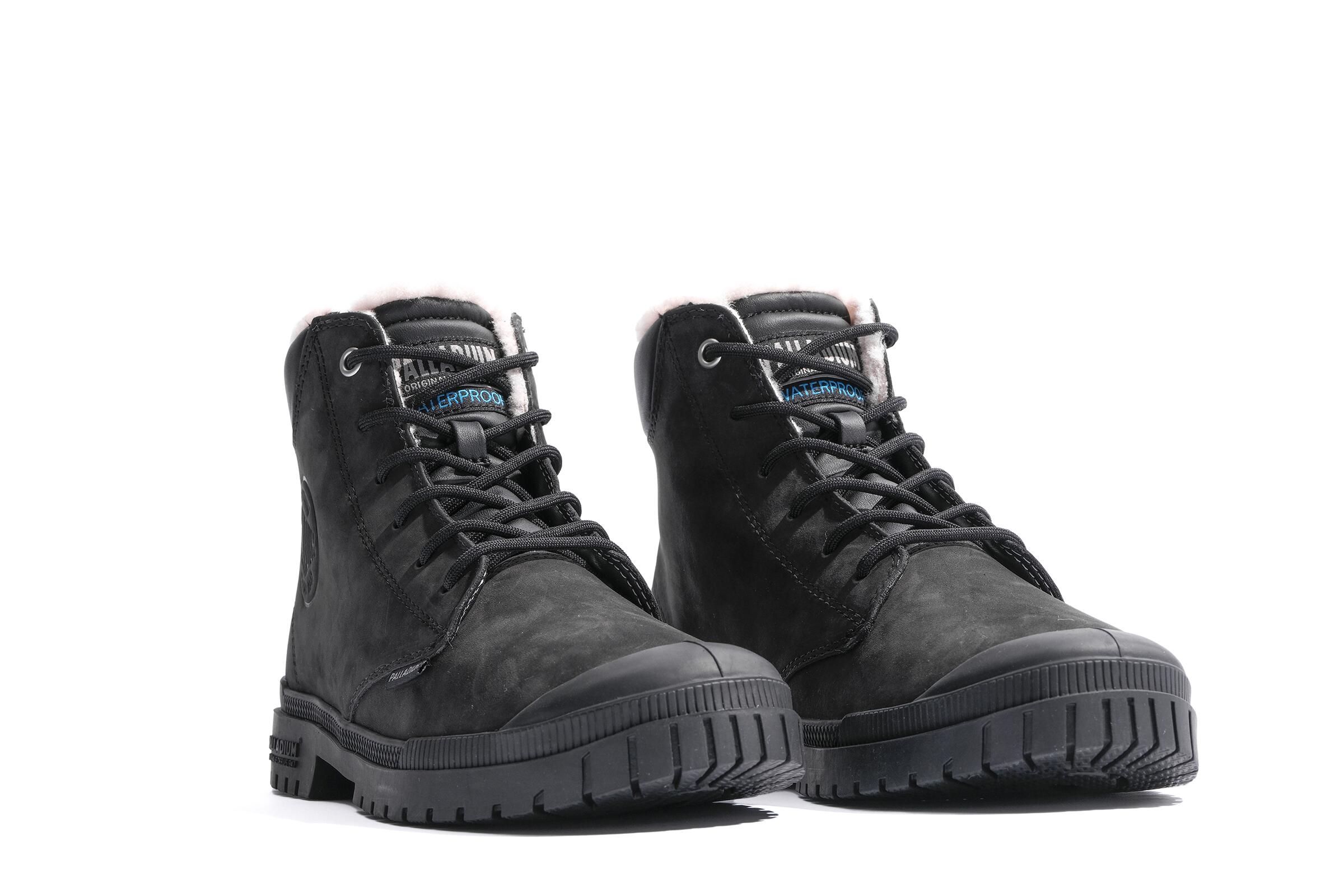 Palladium SP20 Cuff Leather Waterproof WL zwarte schoenen 6/6
