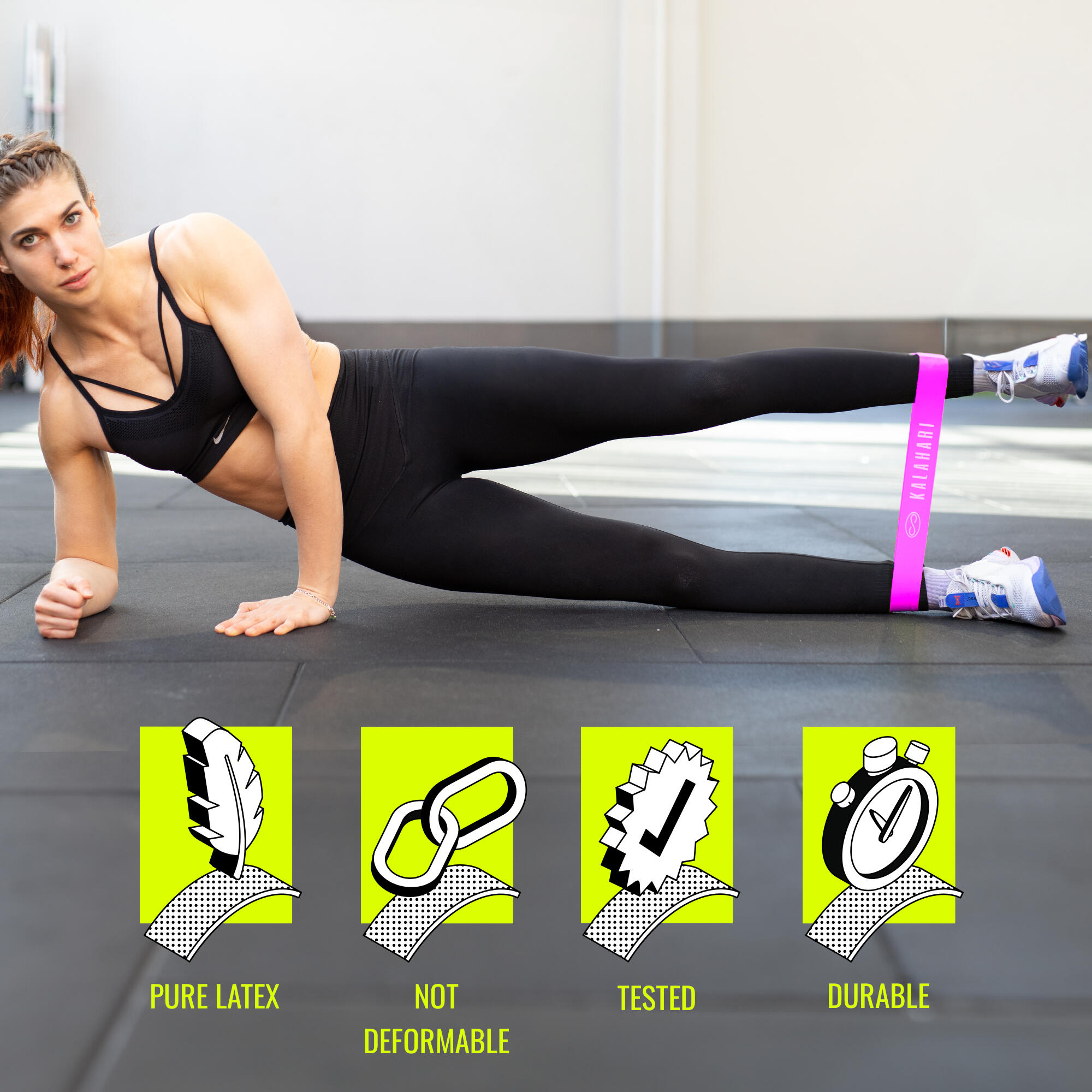 Bande Élastique Fitness Lot de 5 avec eBook, pour un entraînement complet 5/6