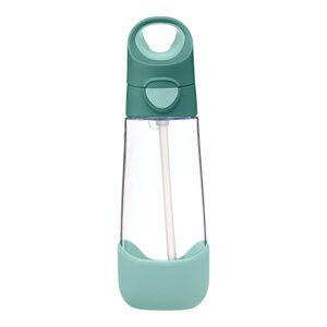 B.BOX Láhev na pití s brčkem 600 ml - emerald forest