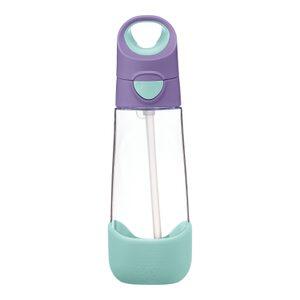 B.BOX Láhev na pití s brčkem 600 ml - lilac pop