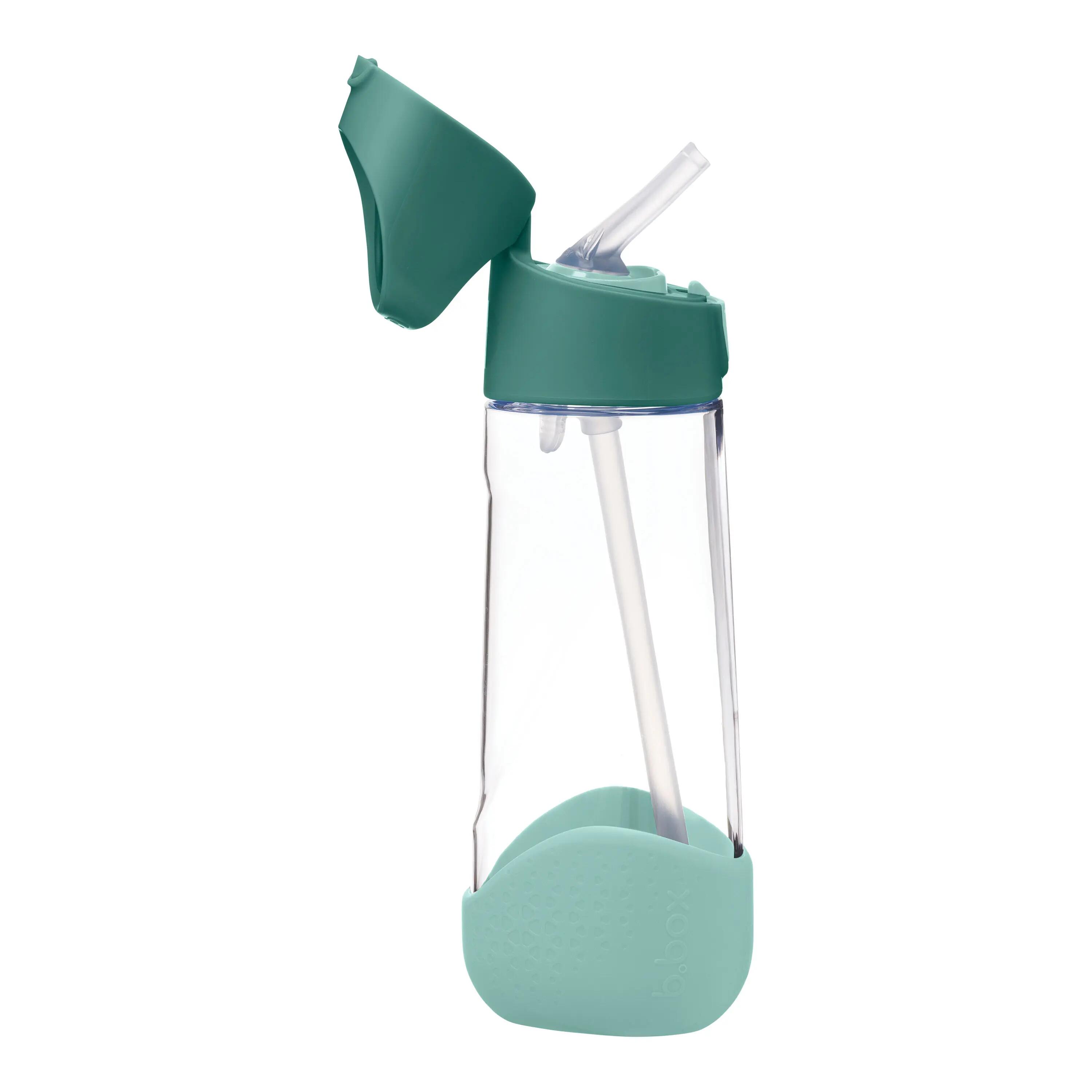 Láhev na pití s brčkem 600 ml - emerald forest 3/4