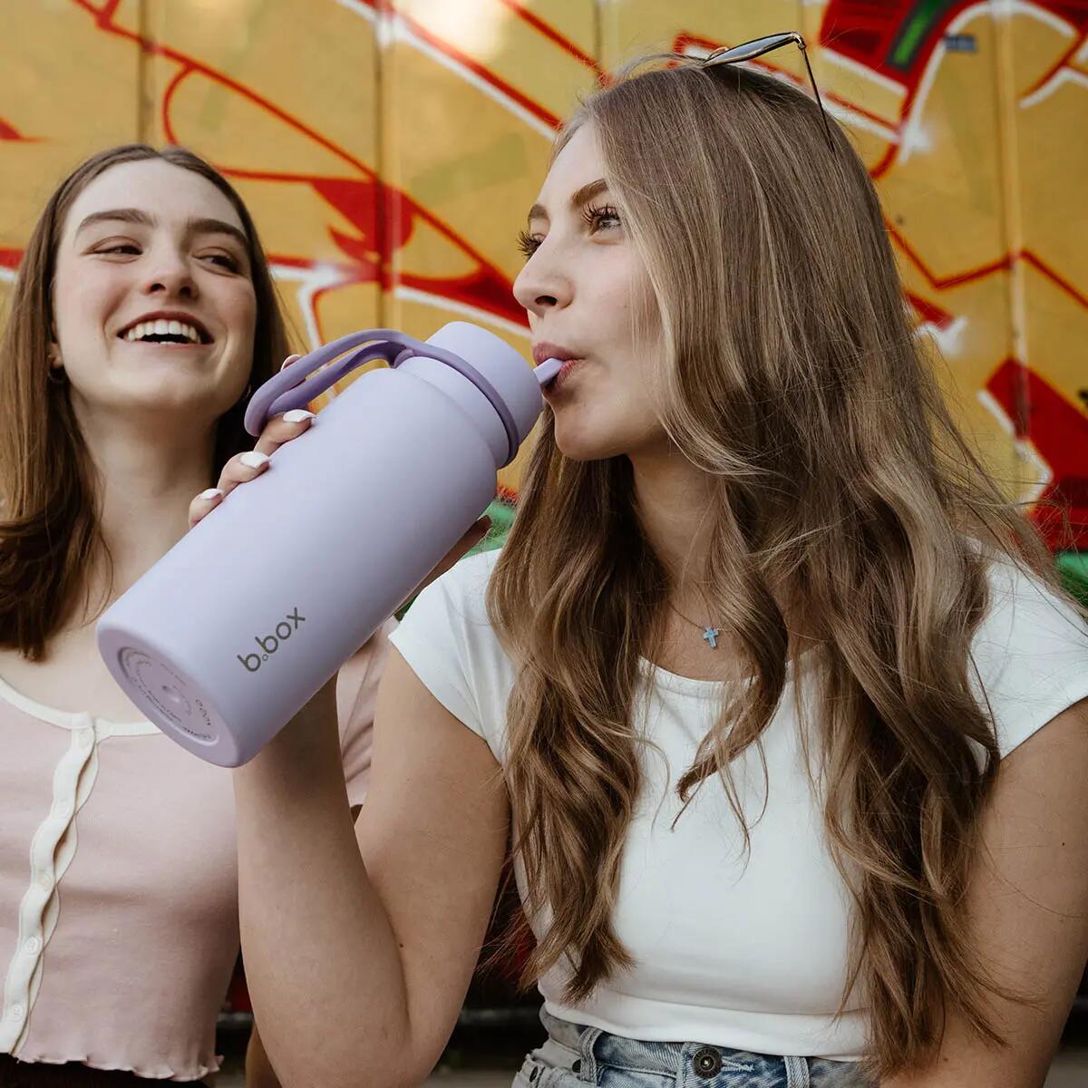 Nerezová termolahev s brčkem 1l - lilac love 2/5