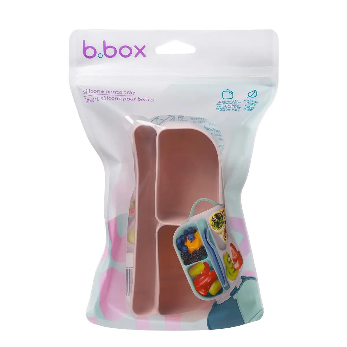 Silikonový bento organizér do středního boxu - růžový 6/6