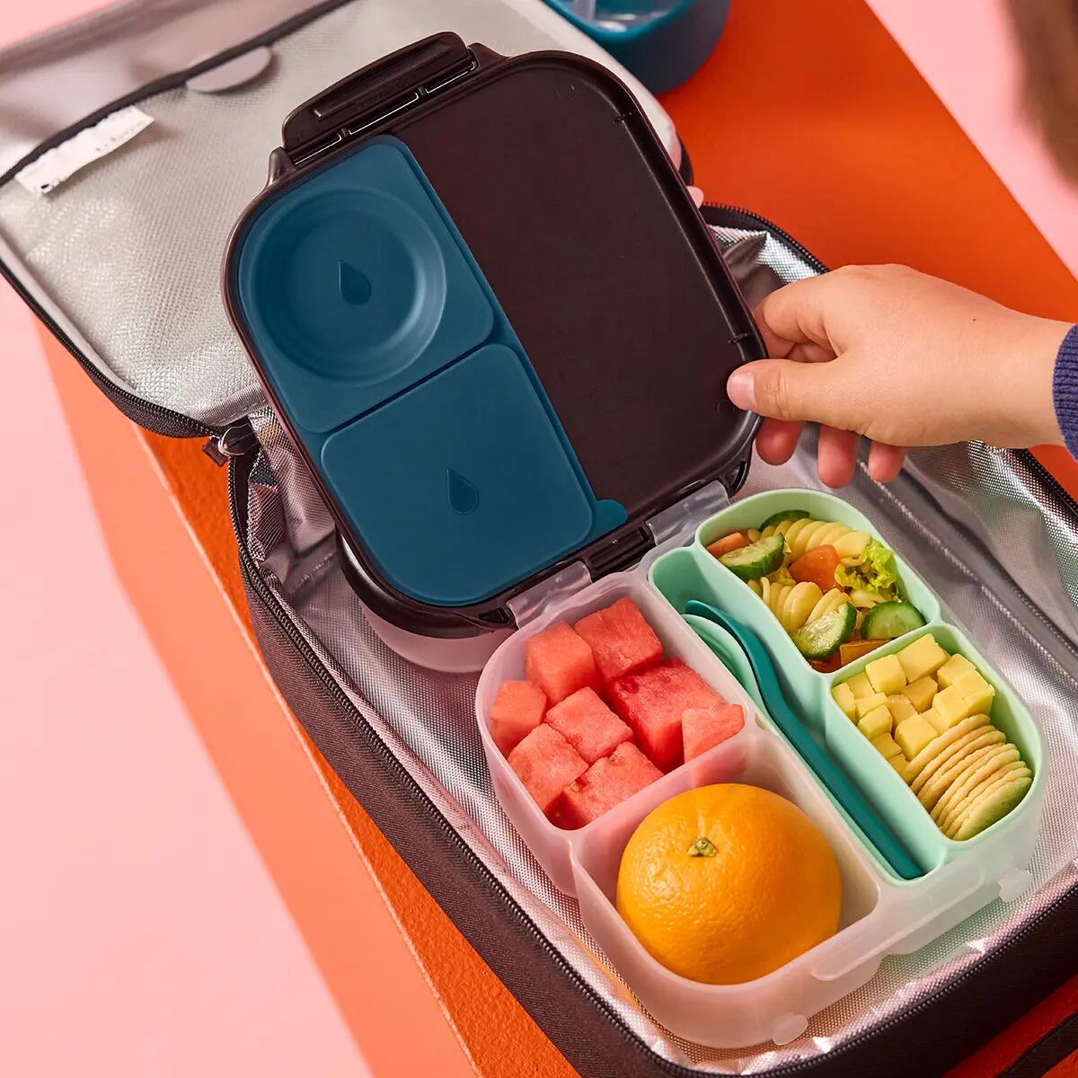 Silikonový bento organizér do středního boxu - zelený 7/7