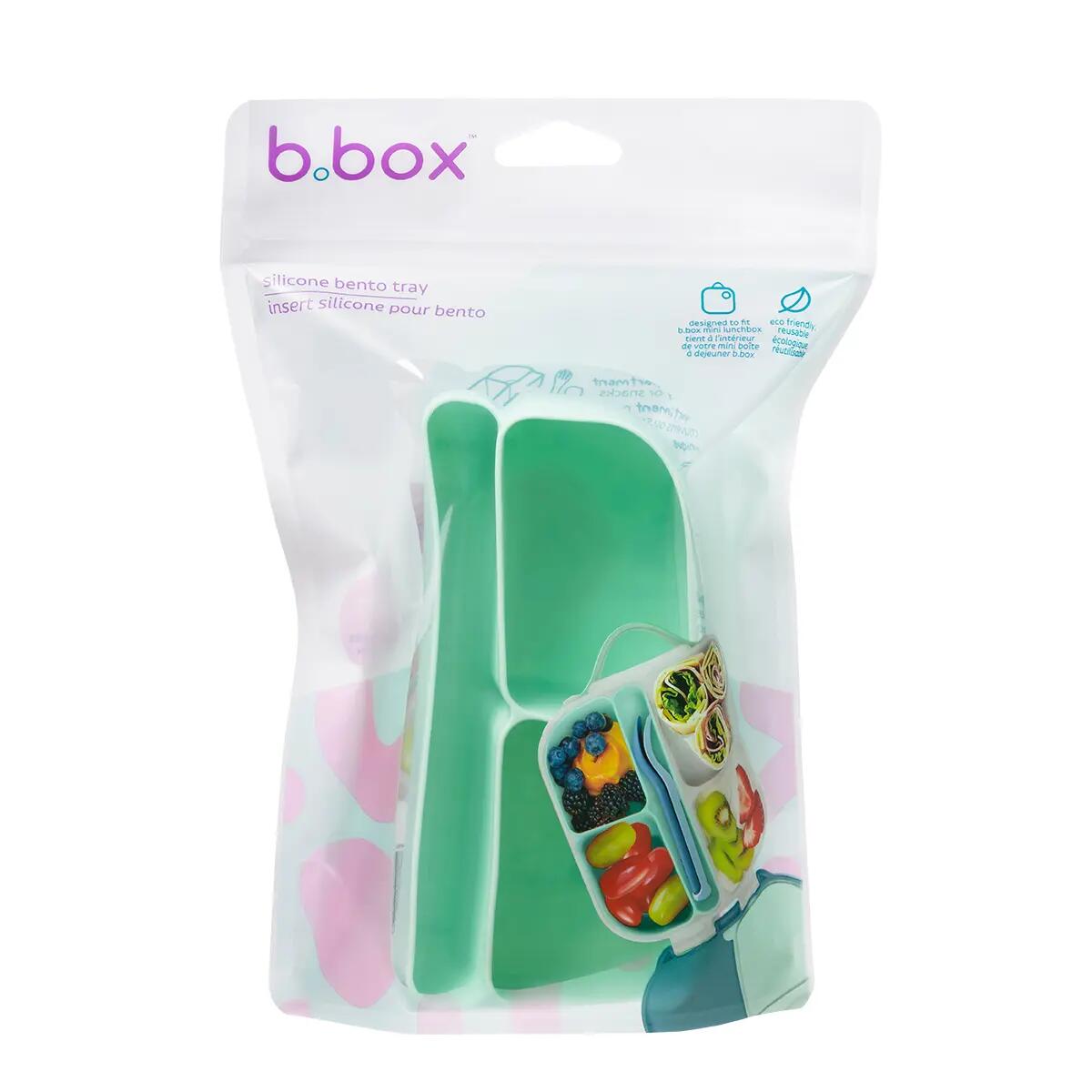 Silikonový bento organizér do středního boxu - zelený 5/7