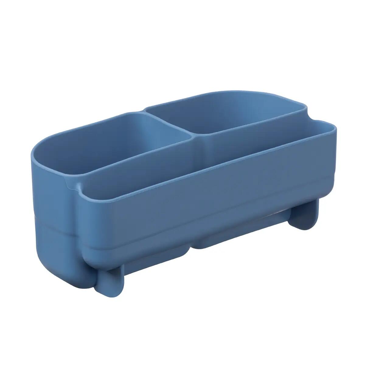 Silikonový bento organizér do středního boxu - modrý 4/6