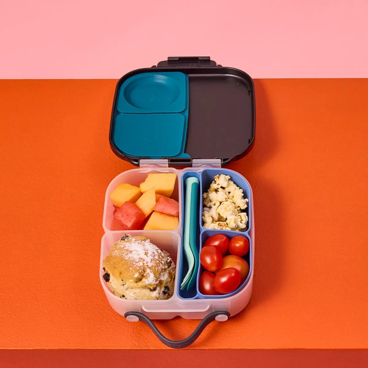 Silikonový bento organizér do středního boxu - modrý 2/6