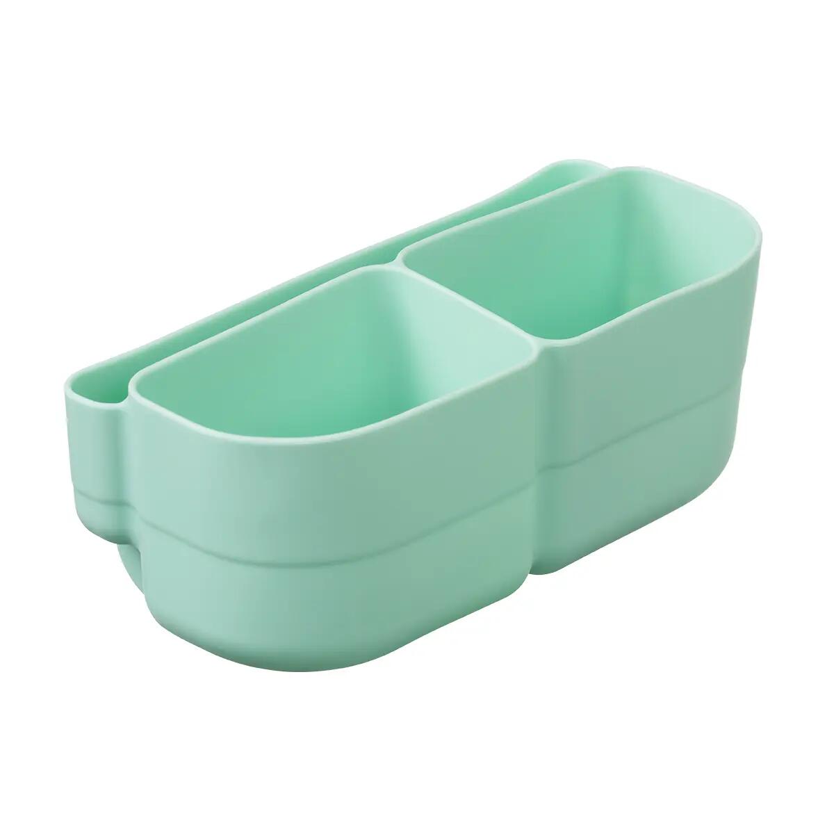 Silikonový bento organizér do středního boxu - zelený 2/7