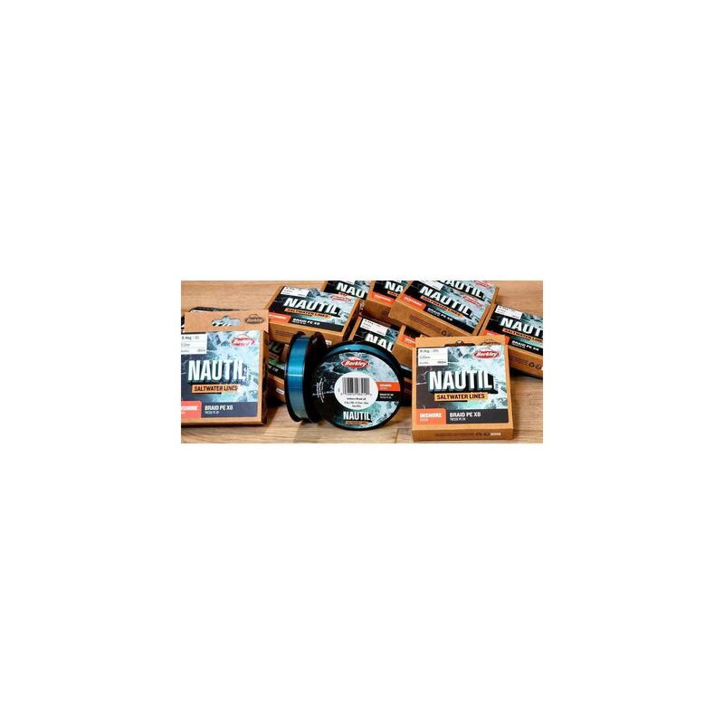 Fir de pescuit BERKLEY NAUTIL Braidx8 AquaBlue pentru apă sărată, 300 m