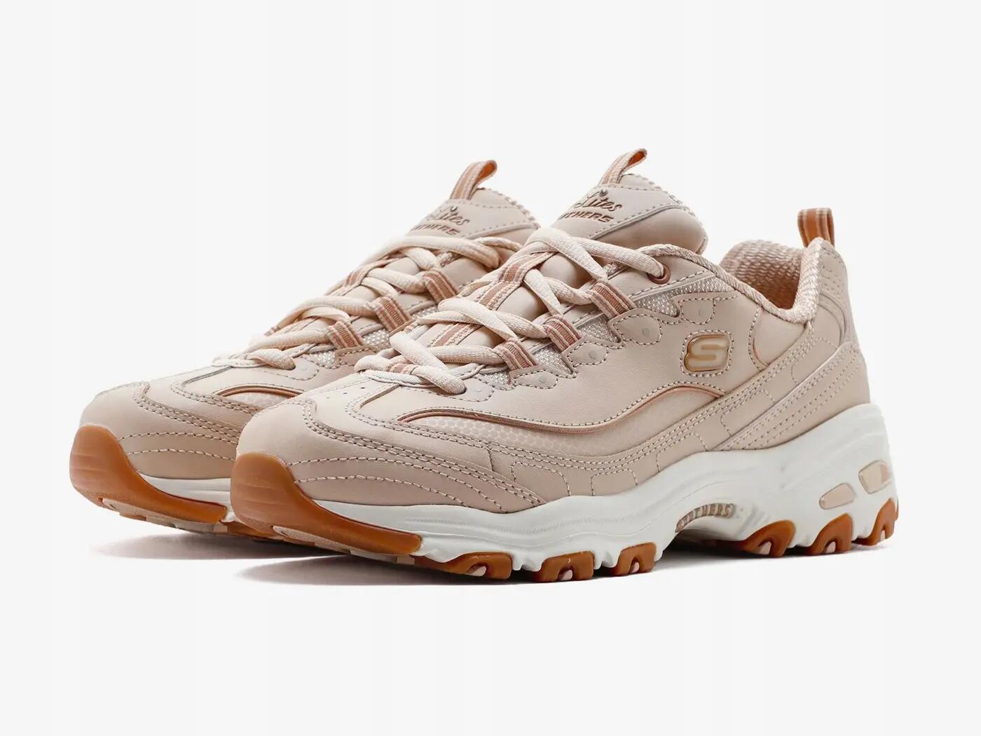 Buty Damskie Skechers D'lites Sneakersy Skórzane 5/7