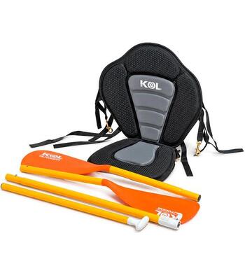 Pack 2-in-1 sup naar kajak kol outdoor fluo – kajakstoel + peddel sup/kajak