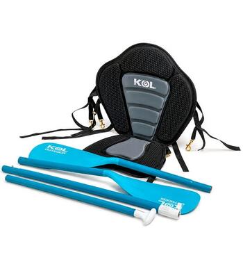 Pack 2-in-1 sup naar kajak kol outdoor fluo – kajakstoel + peddel sup/kajak