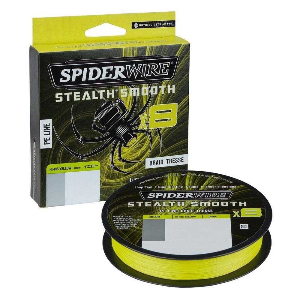 SPIDERWIRE Žlutá pletená rybářská šňůra STEALTH SMOOTH 8 (150 m)