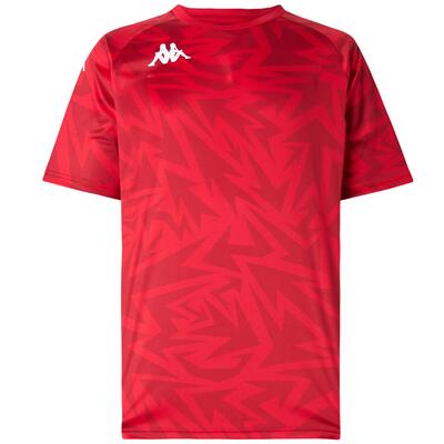 Shirt - multisport - heren - kort mouw, sublimated design - favero - rood