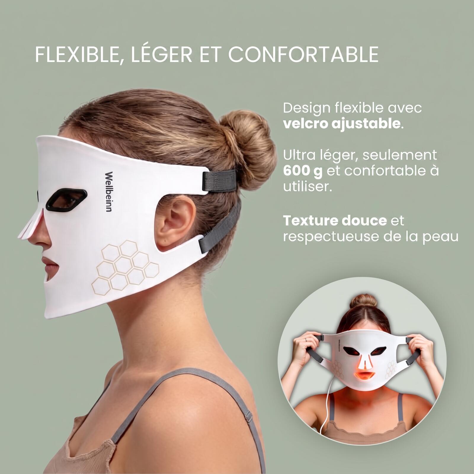 Redinn Mask WELLBEINN – Rotlichtmaske mit 660 nm und 850 nm 4/7