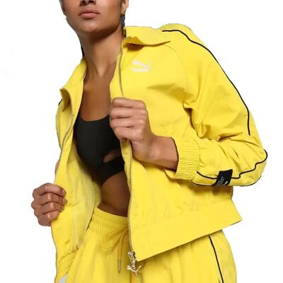 Sweatshirt puma model track jacket kleur geel