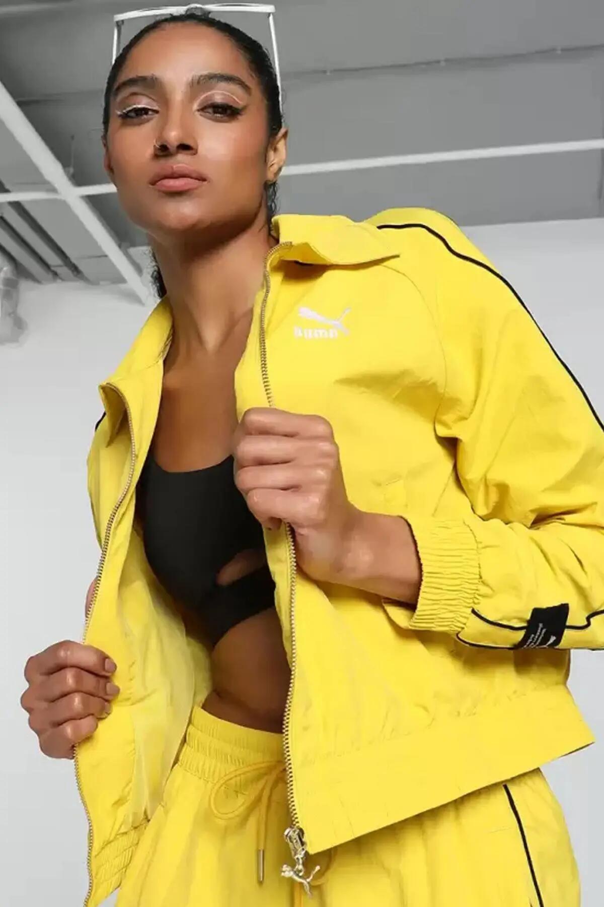 Sweatshirt Puma Model Track Jacket Kleur Geel 5/7