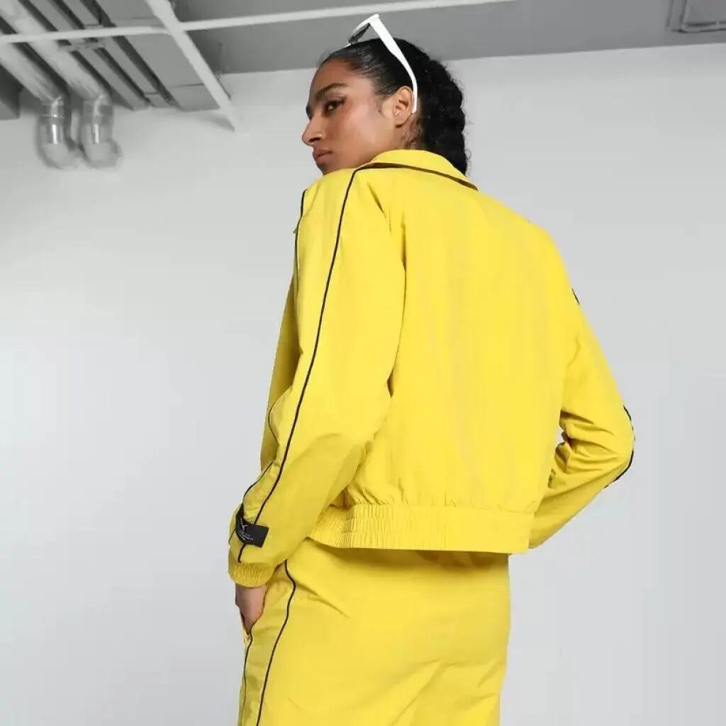 Sweatshirt Puma Model Track Jacket Kleur Geel 2/7