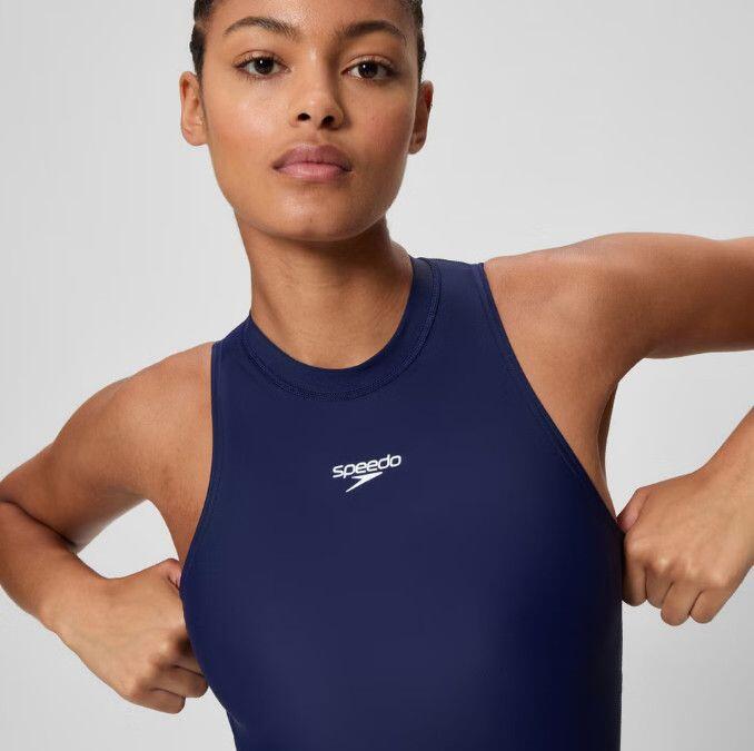 Maillot de Bain 1 Pièce Speedo Hydrasuit Femme Bleu Foncé 3/5