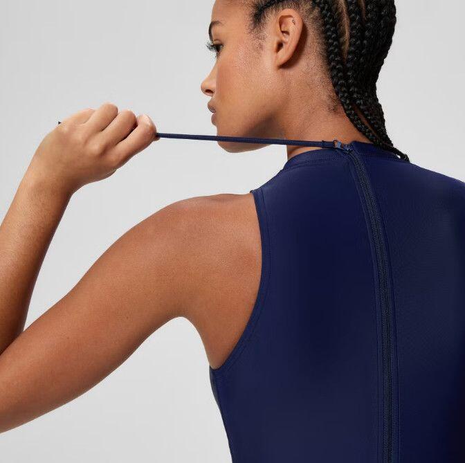 Maillot de Bain 1 Pièce Speedo Hydrasuit Femme Bleu Foncé 2/5