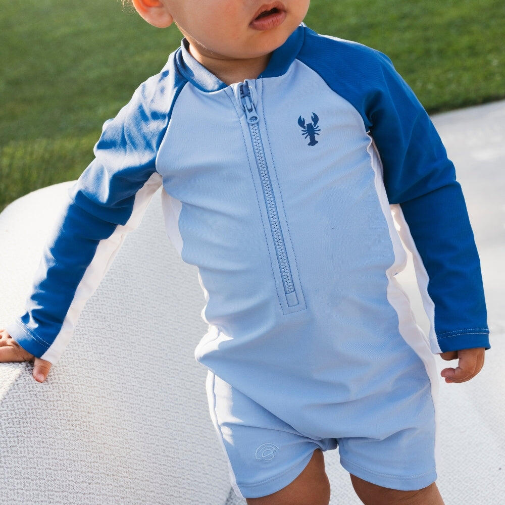 Bañador UV Niños 6-12 Meses - Azul - Con Rayas - 74/80 6/6
