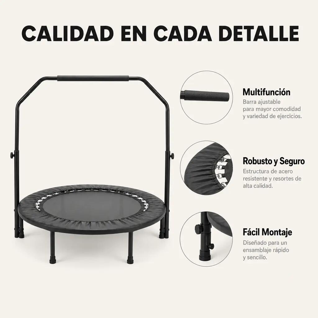 Trampolim Fitness 3 em 1 com Barra Ajustável 5/7