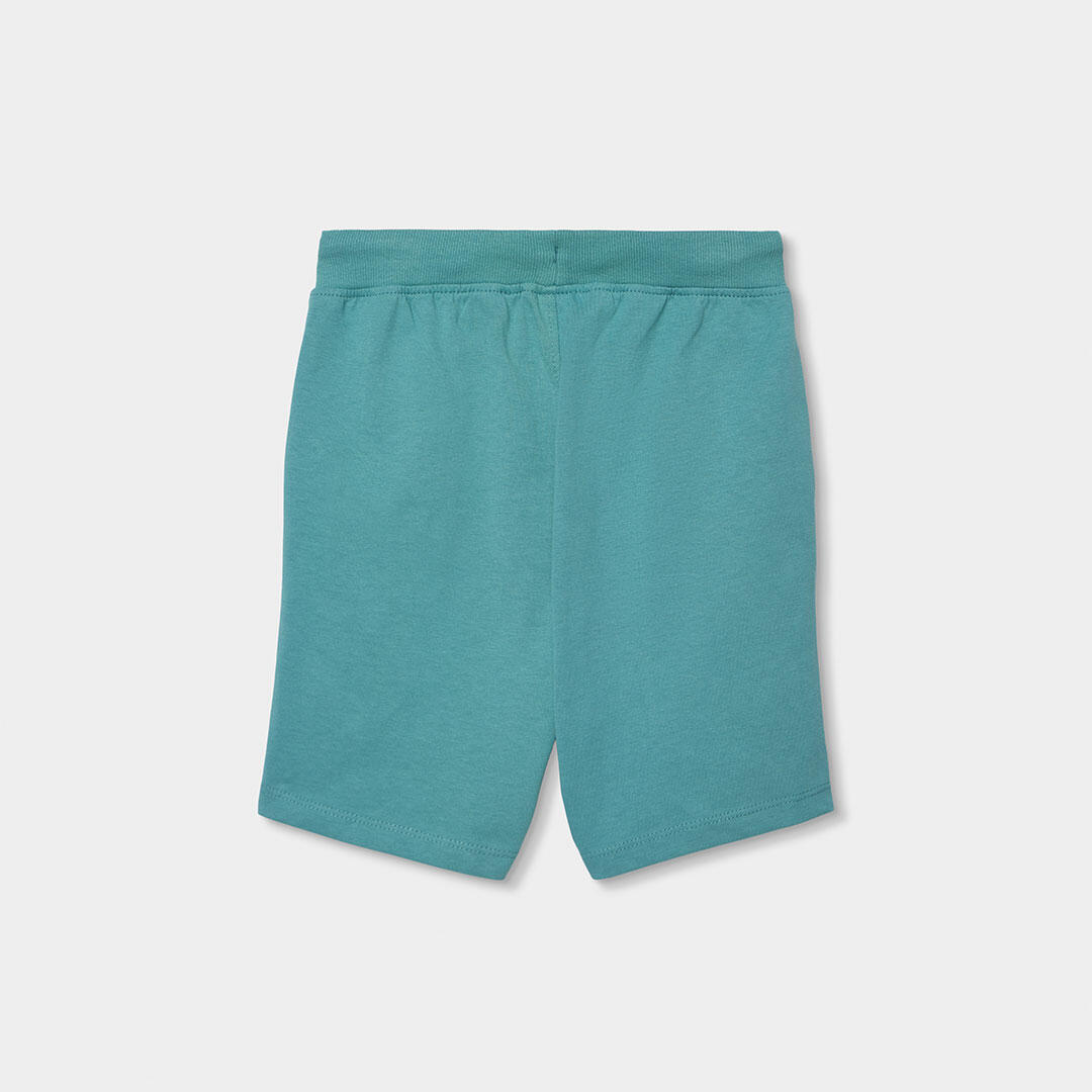 Bermudas de punto para niño con estampado lateral verdes 2/4