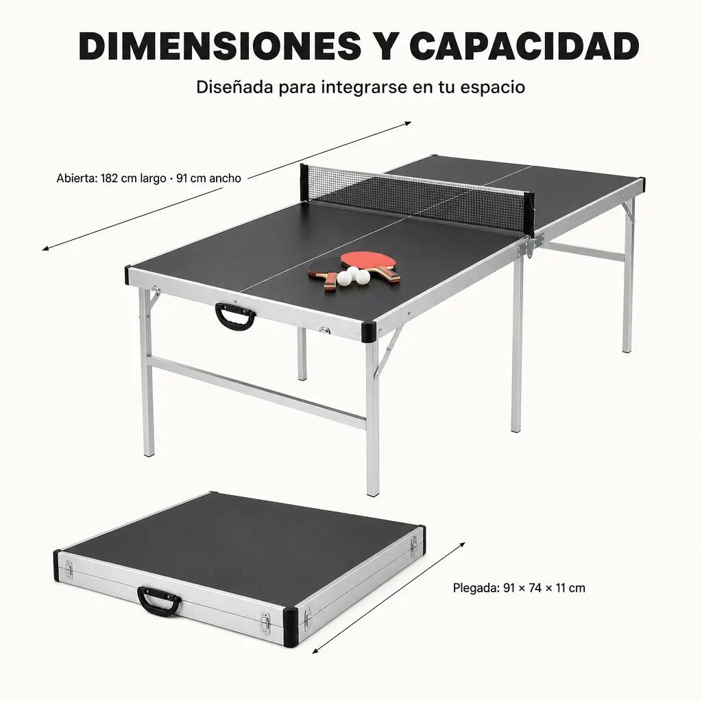 Mesa de Pingue-Pongue Dobrável com Rede 182x91 cm 6/7