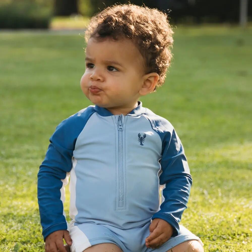Bañador UV Niños 2-6 Meses - Azul - Con Rayas - 62/68 2/6