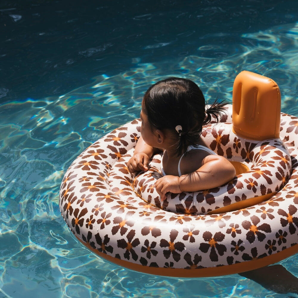 Swim Essentials Salvagente mutandina arancione con fiore selvatico 1 2 anni 2/5