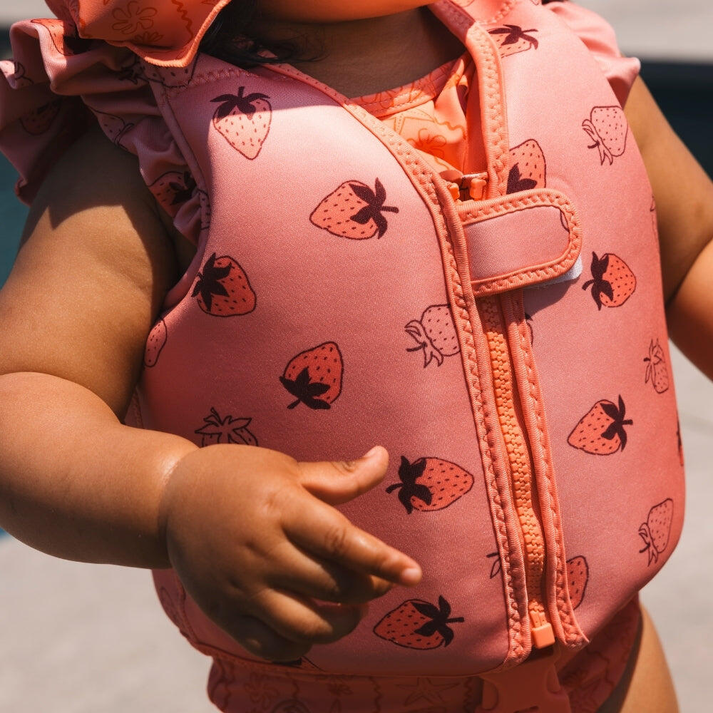 Swim Essentials Schwimmweste - Pink - Strawberry Fields - 1/2 Jahre 3/6