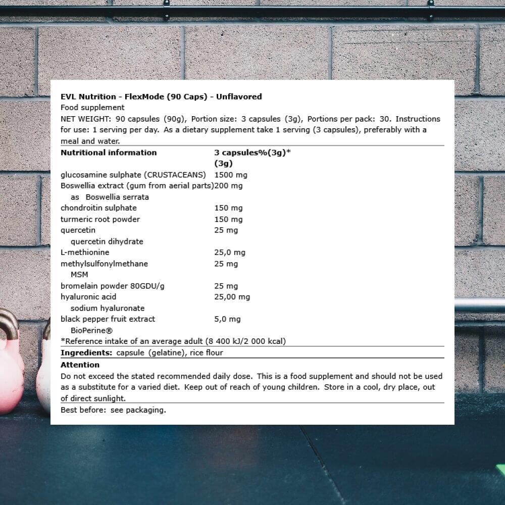 EVL Nutrition FlexMode (90 Caps) Unflavored - Vitamines, minéraux et santé 3/3