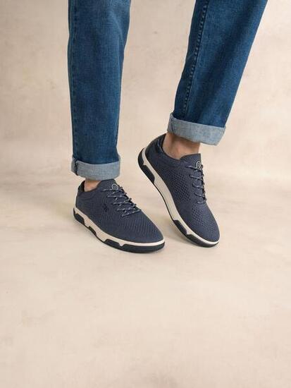 Chaussures - Tennis - Hommes - Toile, lacets - GUEKNIT bleu