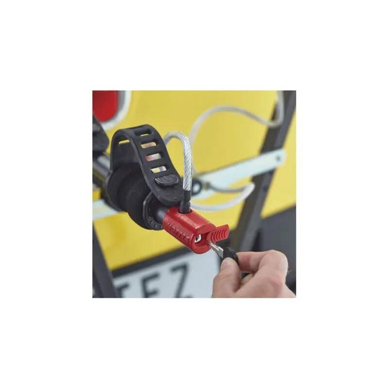 Porta bicicletas suspenso para 2 bicicletas com ranhura para livros e dispositiv 5/6