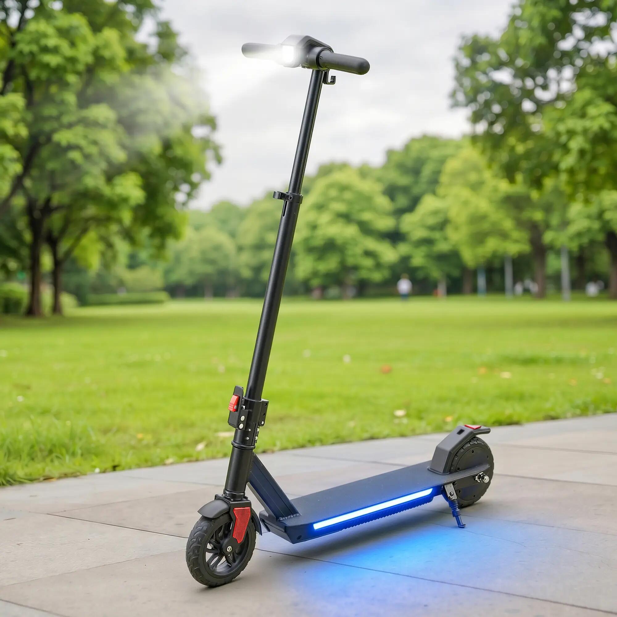 Electric Scooter 180W 18KM/H Foldable Height Adjustable Portable Riding Commuter