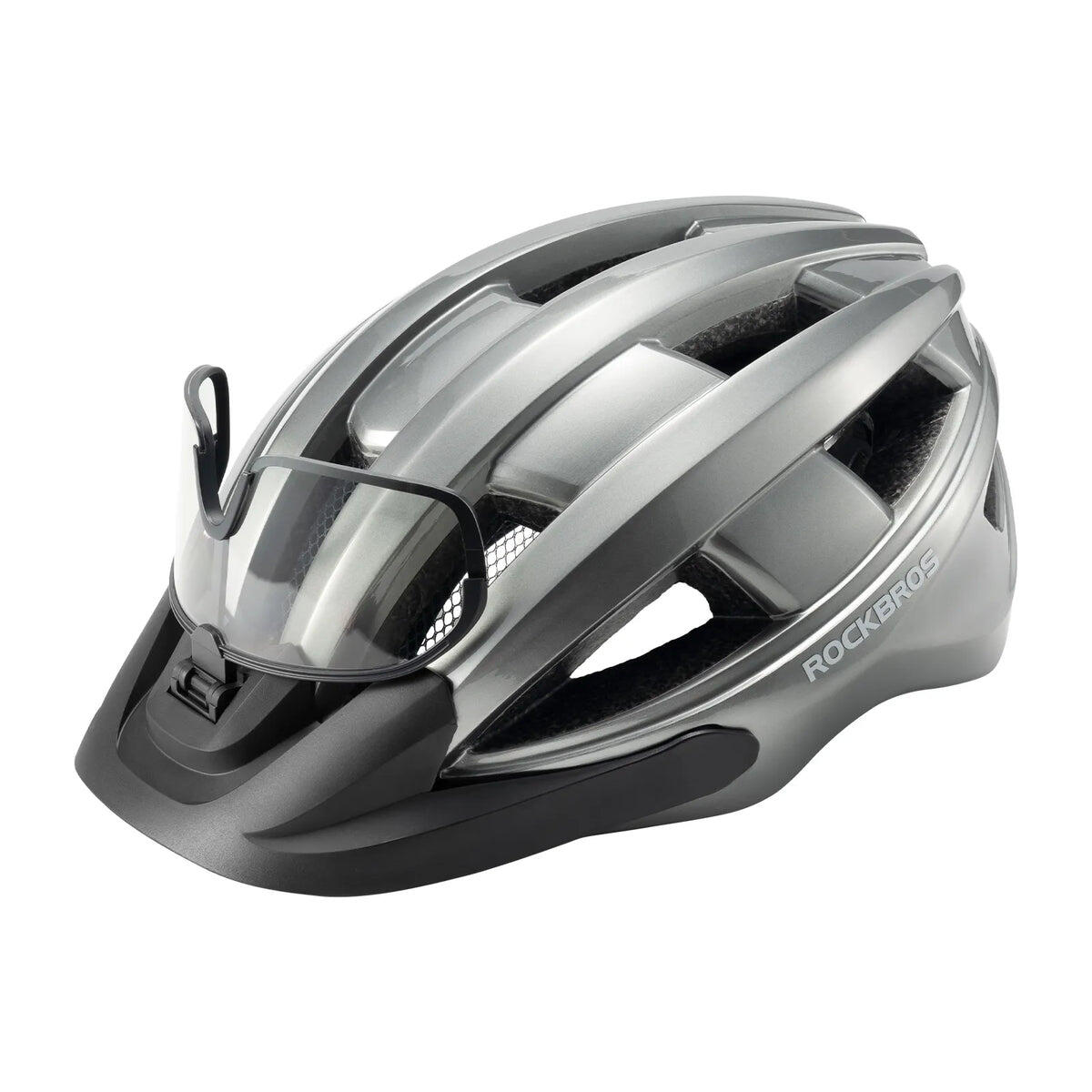 Bike Helmet with Photochromic Visor USB Rechargeable TailLight 55-61cm