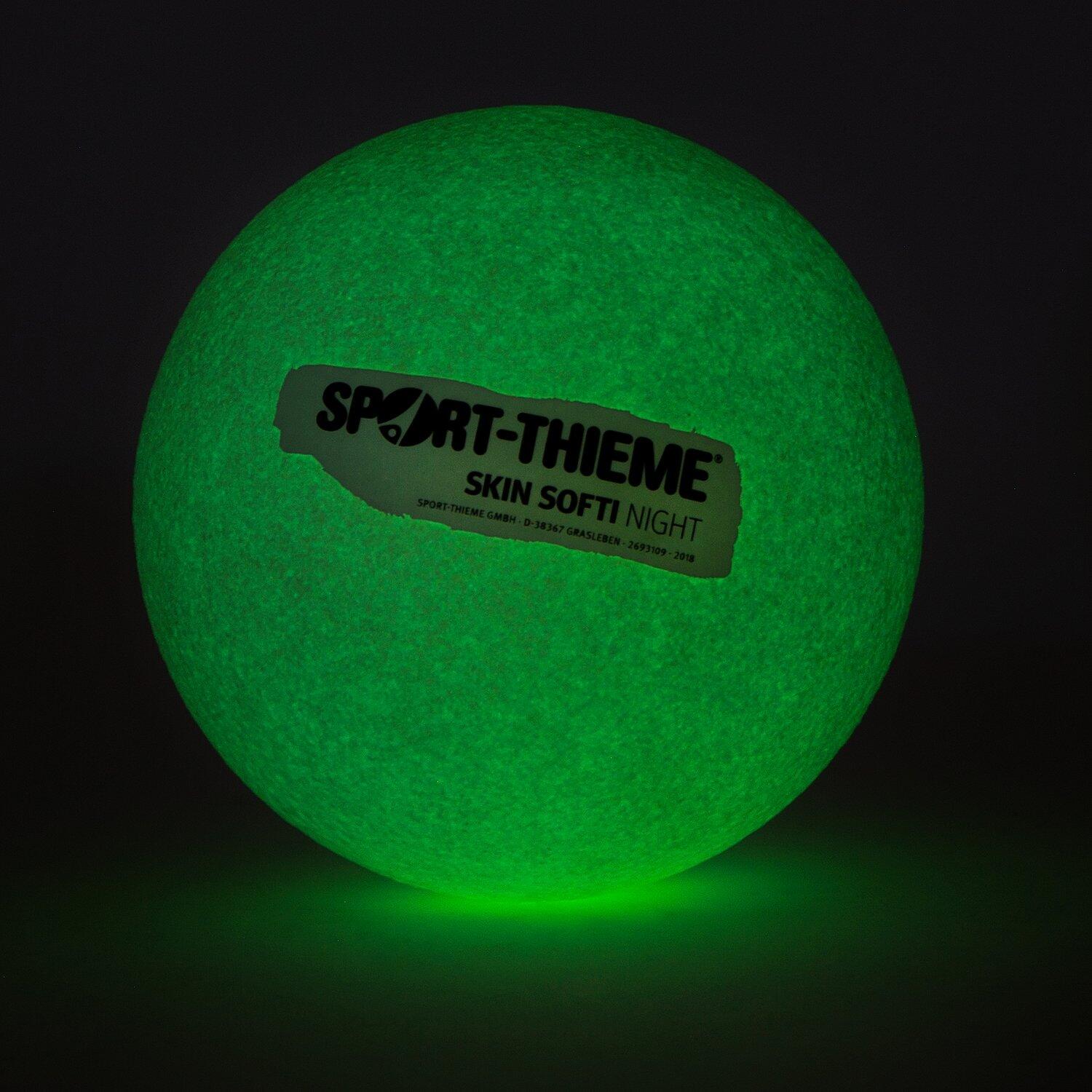 Weichschaumball Skin Softi Night Handball Unisex Weiß, Fluoreszierend 3/6