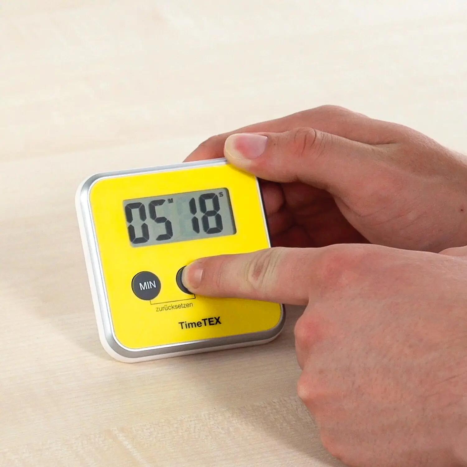 Zeitdauer-Uhr Digital compact Gelb Schulsport Unisex Gelb 5/5