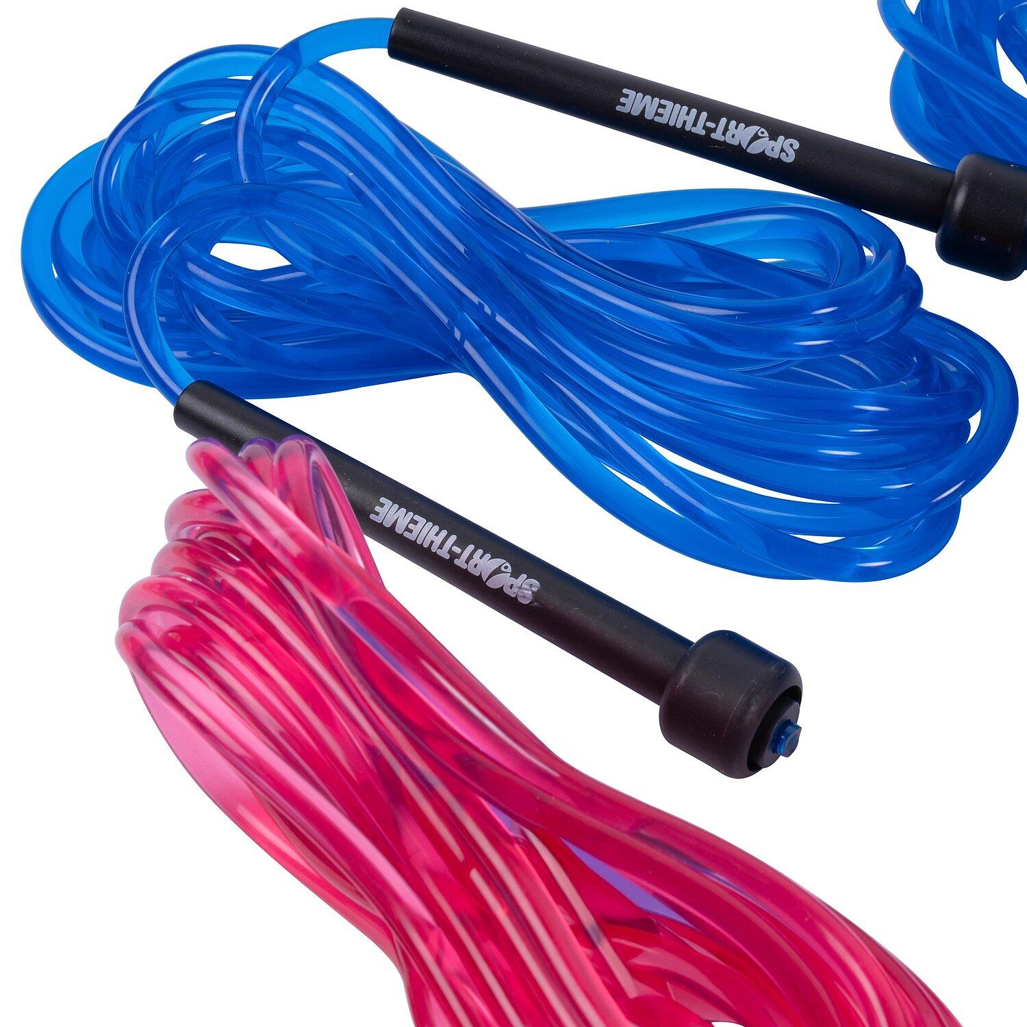 Springseil Double-Dutch Neonpink Kunststoff Fitnesstraining Unisex Neonpink 3/4