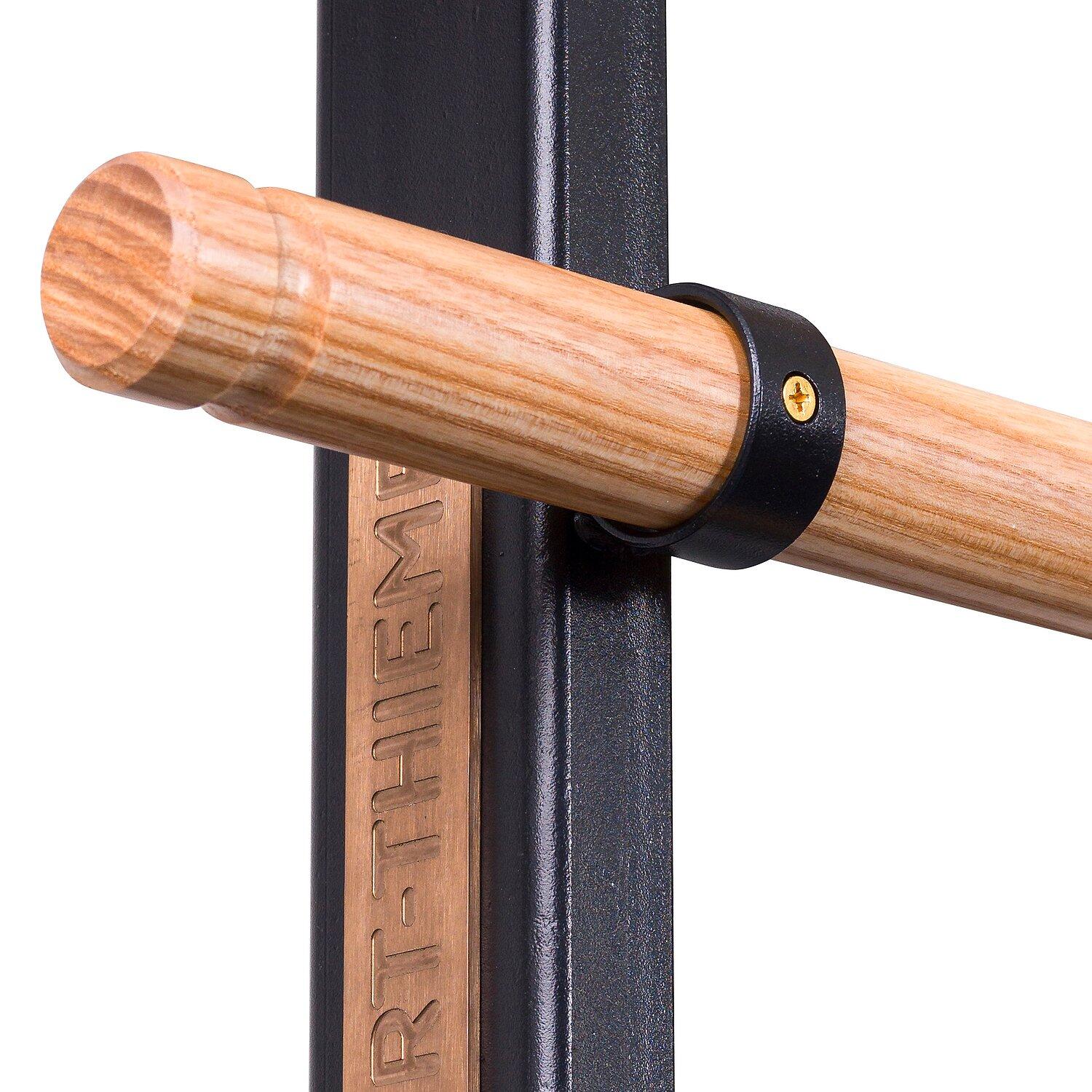 Sprossenwand XS 16 Sprossen Turnen Unisex Holz-Natur, Schwarz 3/6