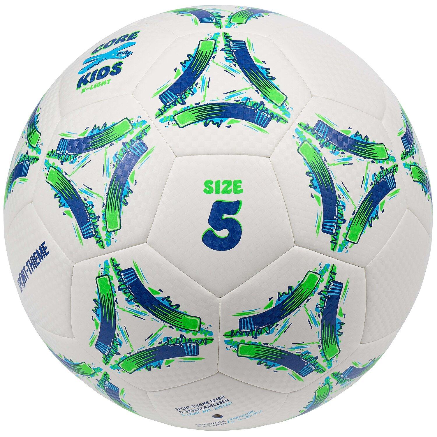Fußball CoreX Kids X-Light Größe 5 Fußball Unisex Weiß-Grün-Blau 2/5