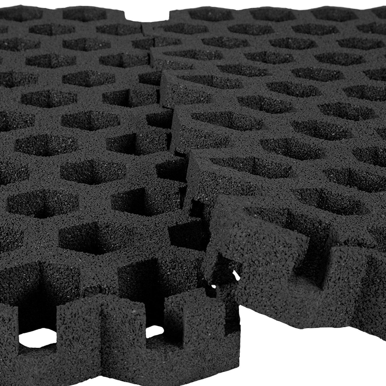 Rasengitter Hexagon Schwarz 6,5 cm Klettern Unisex Schwarz 3/4