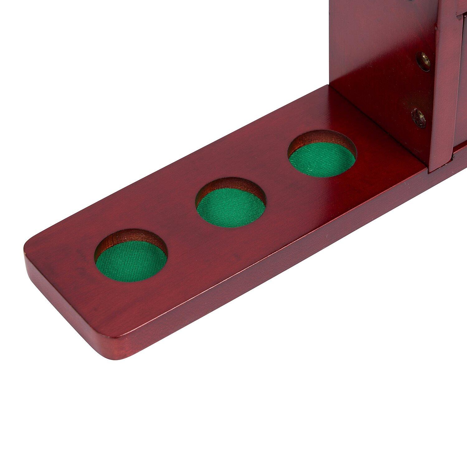 Wall-Mounted Cue Rack Billiard Cue Wall Holder Mahogany Billard / Poolbillard 4/6