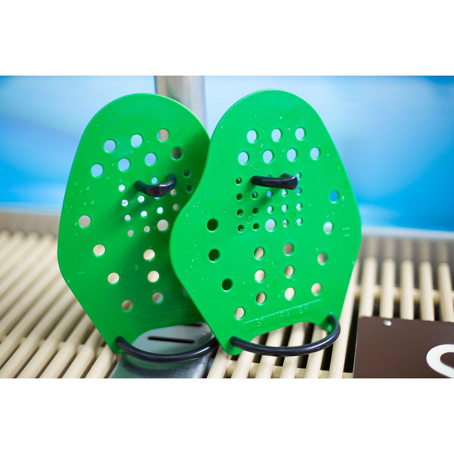 Schwimmpaddles Swim-Power Größe S, 19x16 cm, Grün Schwimmen Unisex Grün 5/6