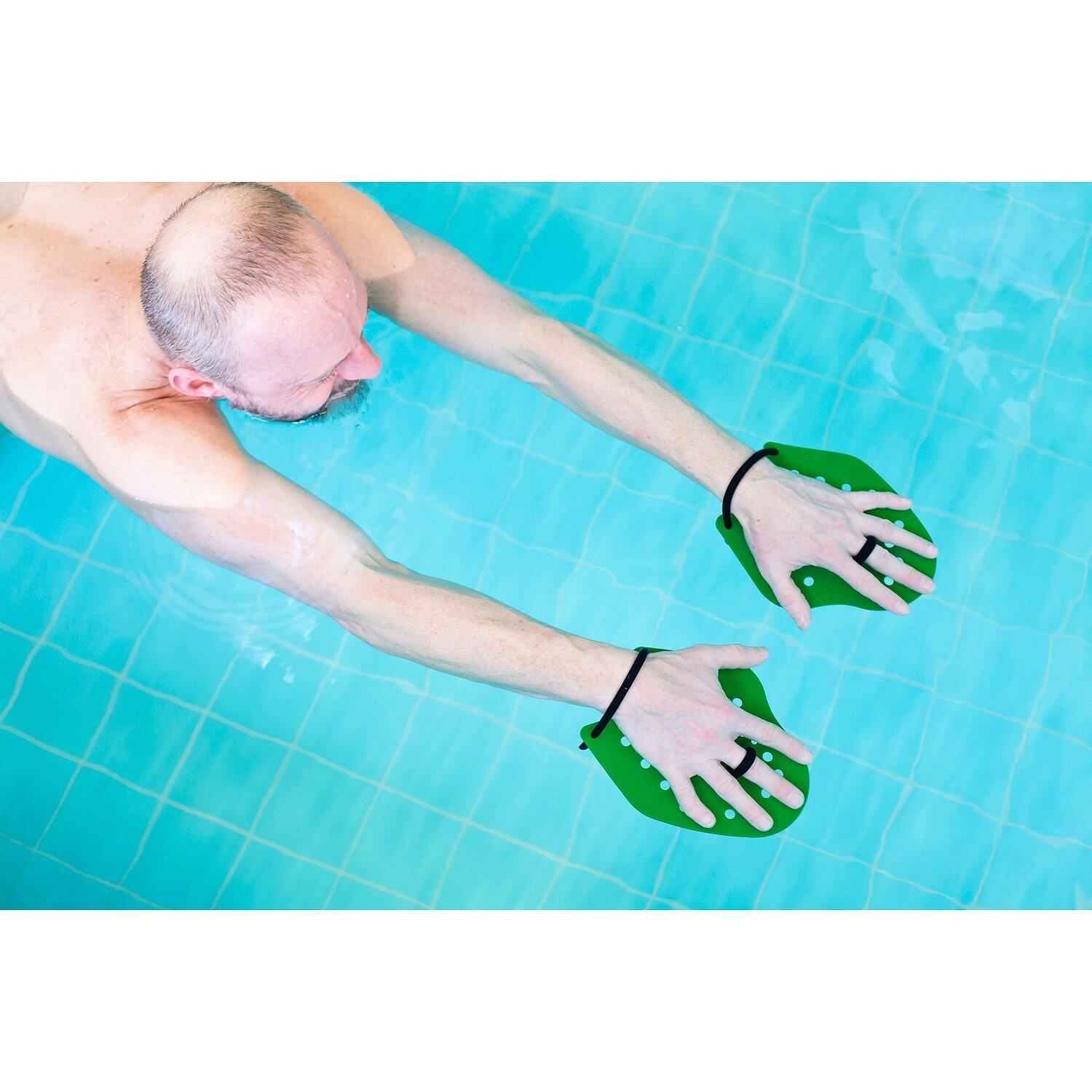 Schwimmpaddles Swim-Power Größe S, 19x16 cm, Grün Schwimmen Unisex Grün 4/6