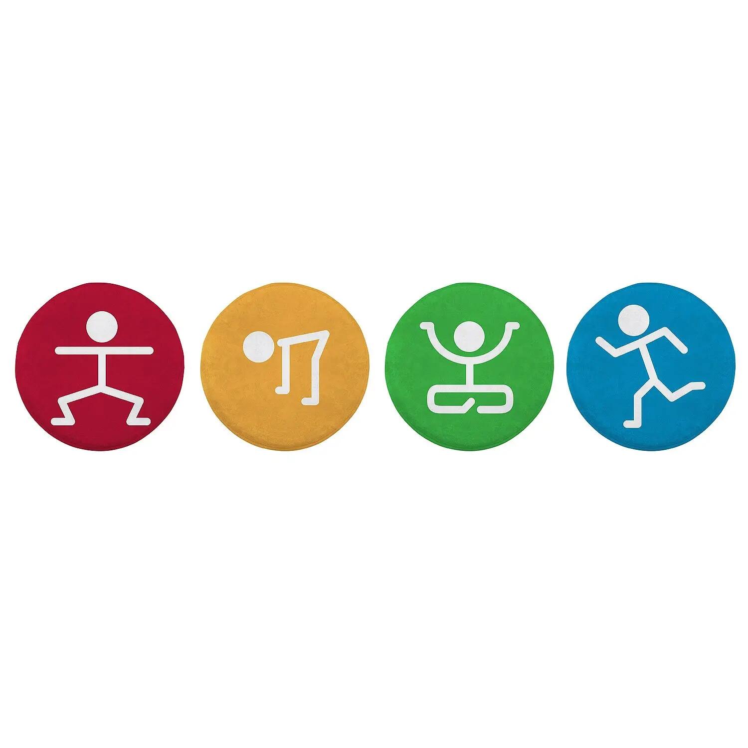 Bodenmarkierungs-Set Activity Spots Leichtathletik Unisex Grün, Rot, Blau 3/5