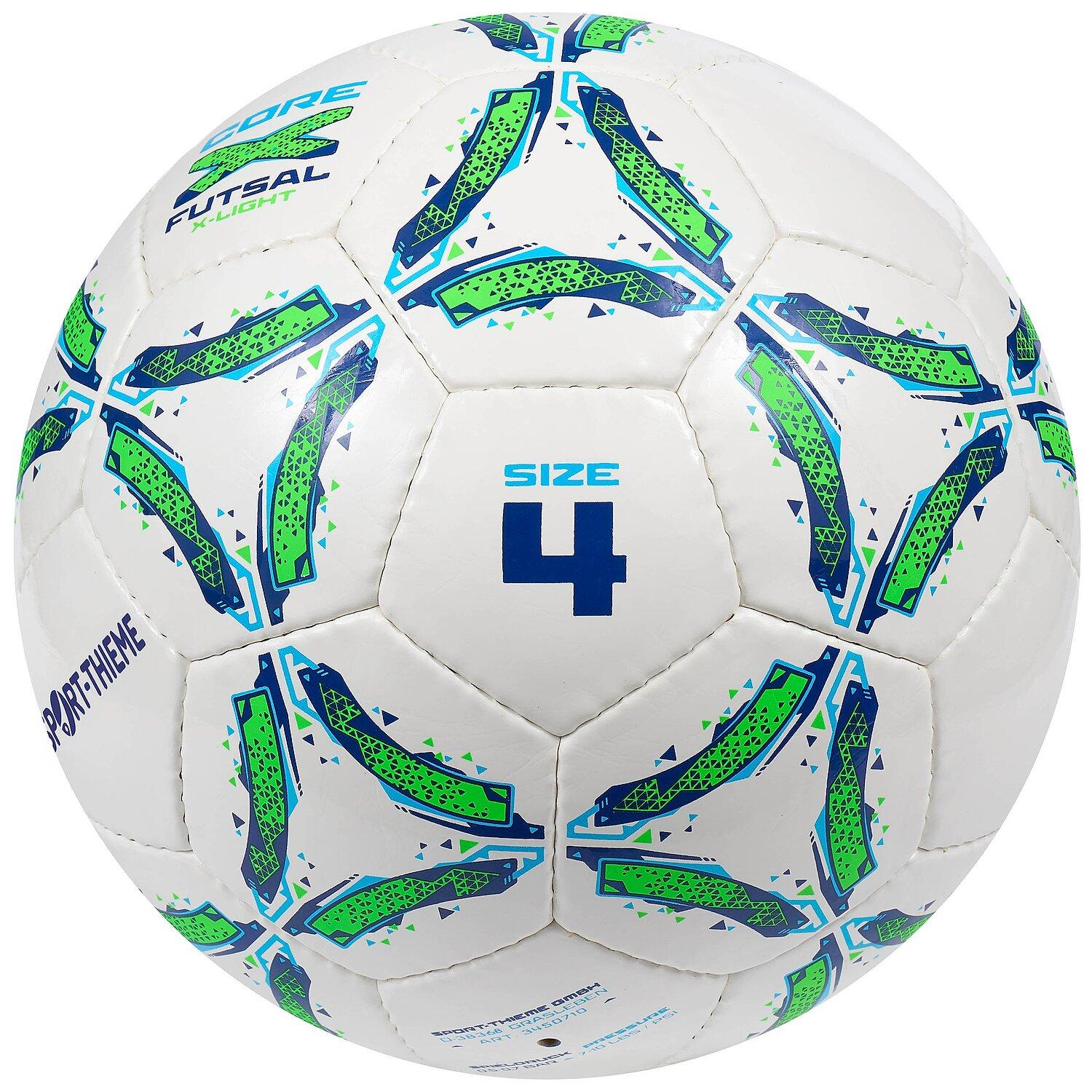 Futsalball CoreX Kids X-Light Größe 4 Fußball Unisex Weiß-Grün 4/5