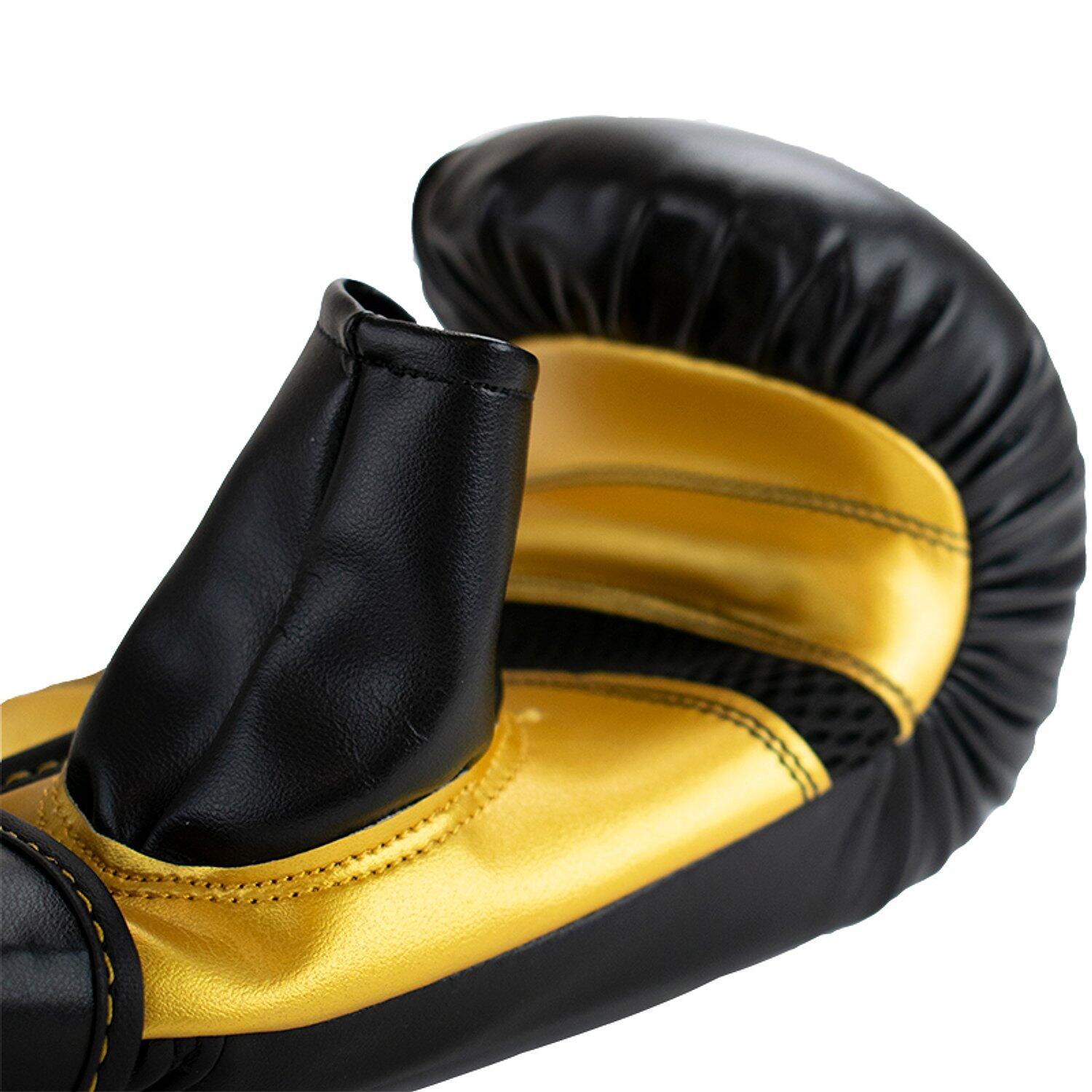 Boxhandschuhe Victor L Schwarz-Gold Boxen Unisex Schwarz-Gold 4/6